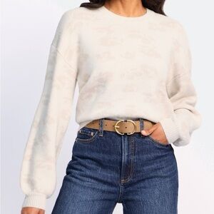 Saltwater LUXE Cream Floral Sweater